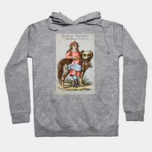 1885 Young Girl and her Giant Dog Hoodie